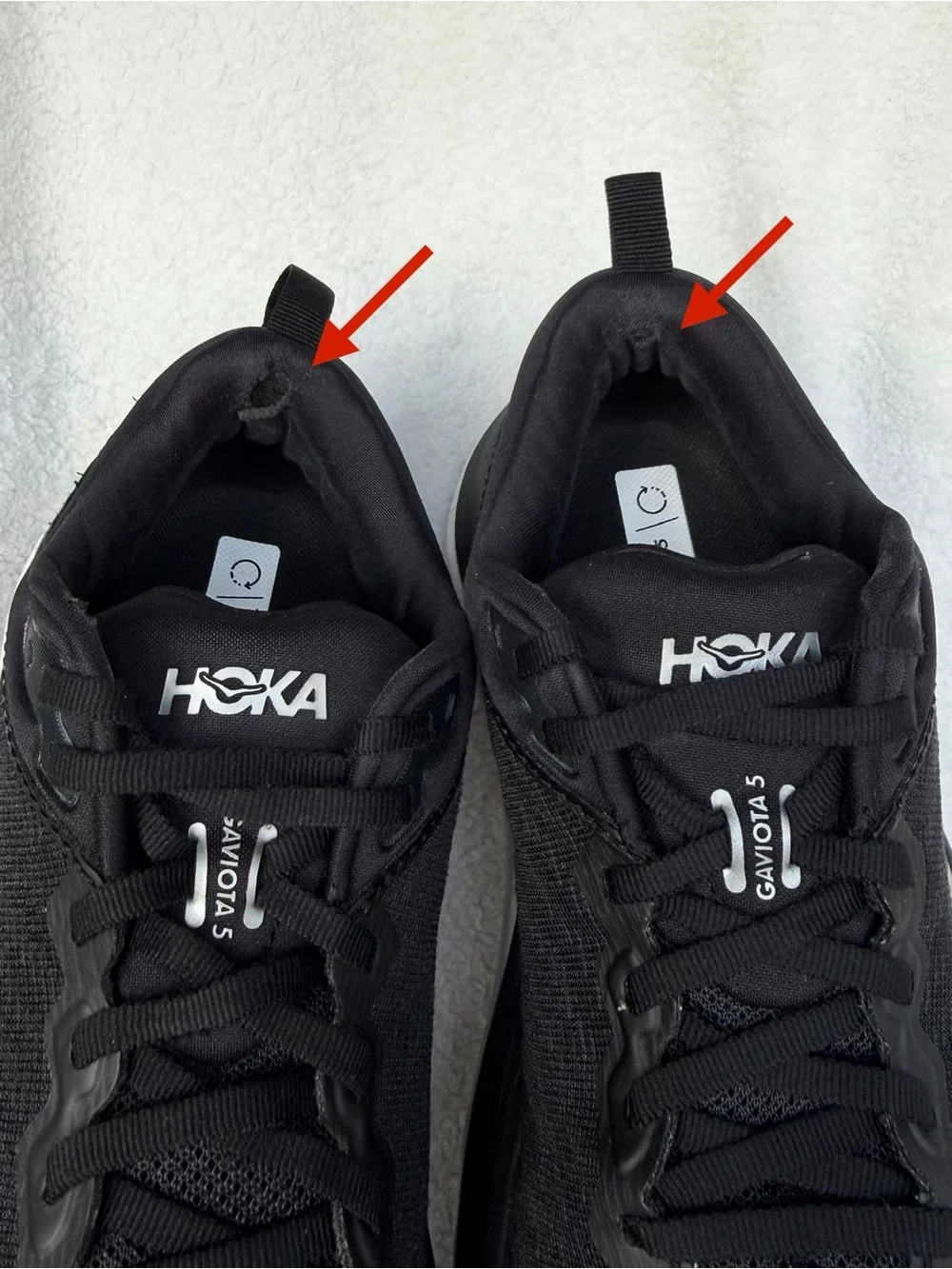 Hoka One One Gaviota 5 Wide Women’s 8.5 D Running Shoes Black/White